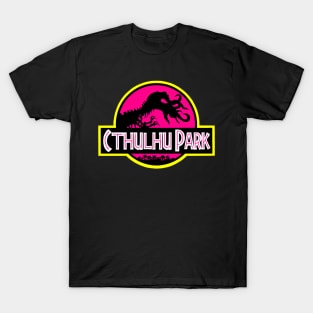 Cthulhu Park - Retro 90s Movie Parody (Pink Variant) T-Shirt